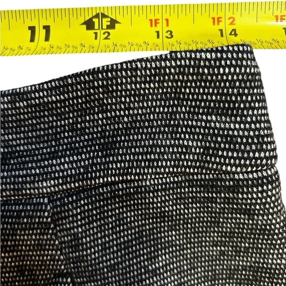 Ann Taylor A-Line Black and White Mini Skirt Cotton Wool Blend Back Zip Size 4 - Picture 7 of 8